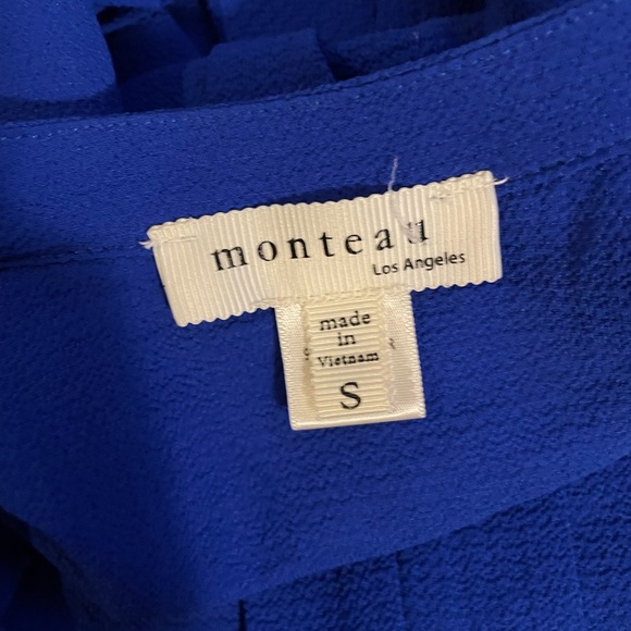 Monteau blue V neck dress| Size:Small | - Picture 3 of 3